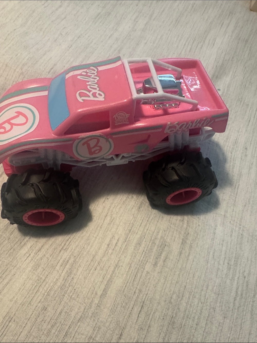 Barbie Pink & White Monster Truck Toy